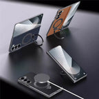 Galaxy Z Fold Series Infinity Luxe Leather Kickstand Case Mobile Case by CoverMeUp - Style 8