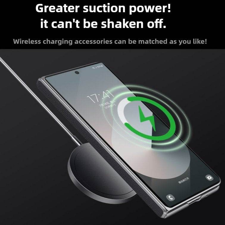 Galaxy Z Fold Series Infinity Luxe Leather Kickstand Case Mobile Case by CoverMeUp - Style 10