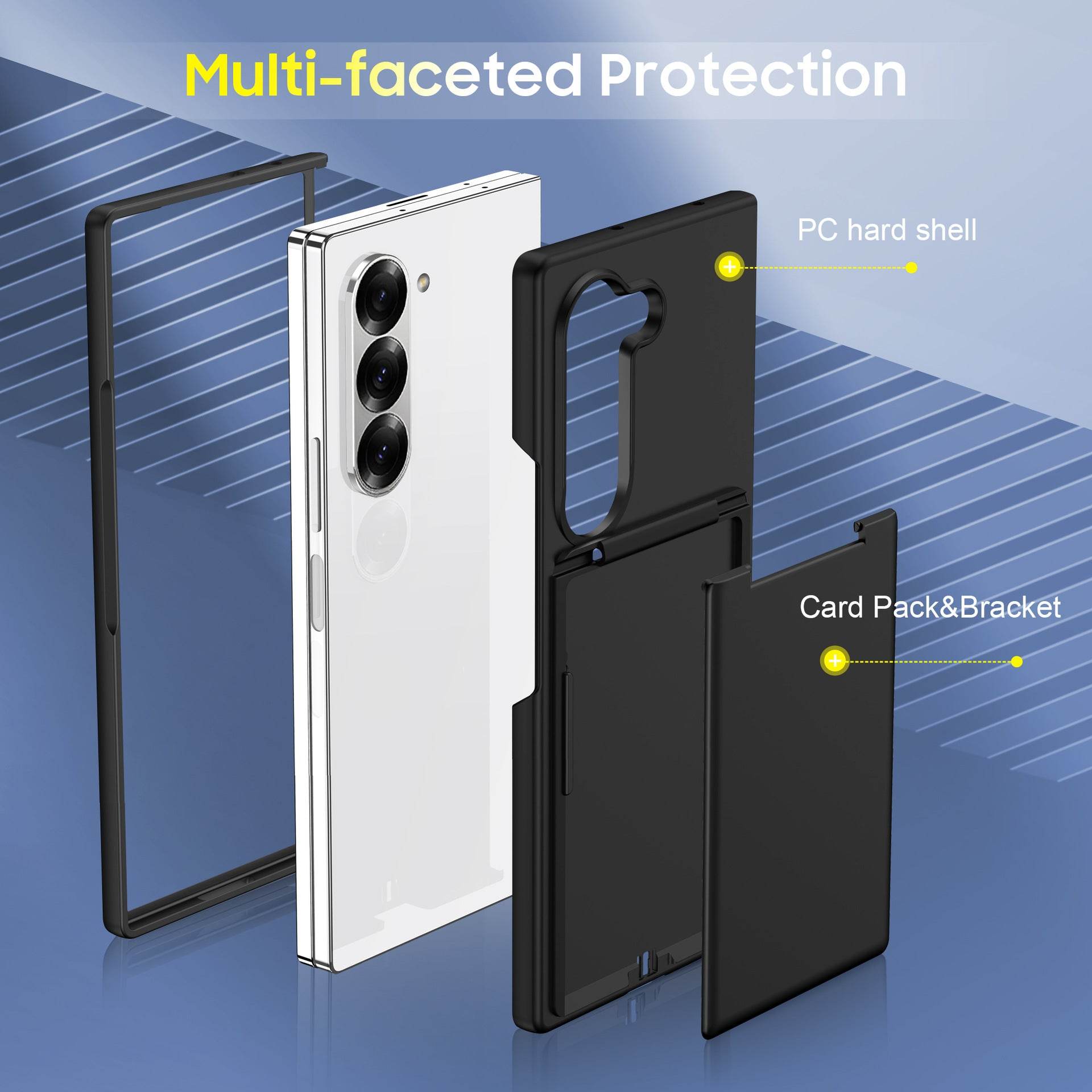 Galaxy Z Fold6 Flex Wallet Folding Bracket Case Mobile Case by CoverMeUp - Style 7