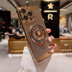 Protective Apple iPhone Back Cover - Brilliant Spin Rotating Wheel Stand Case - iPhone
