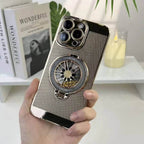 Protective Apple iPhone Back Cover - Brilliant Spin Rotating Wheel Stand Case - iPhone - Style 8