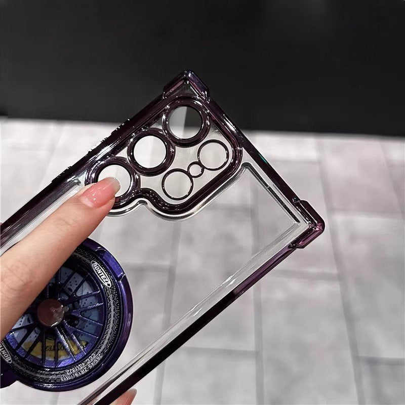 Galaxy S25 Series Electroplated Rotating Gyro Magnetic Case Mobile Case by CoverMeUp - Style 7