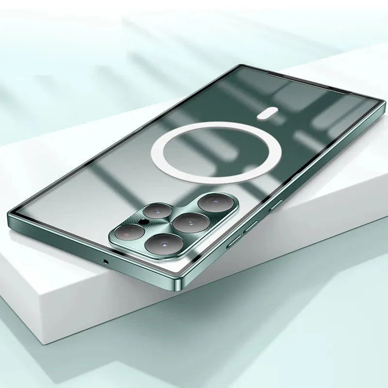 Galaxy S25 Series Luxury Ultra-Thin Magsafe Matte Metal Frame Case Mobile Case by CoverMeUp - Style 15