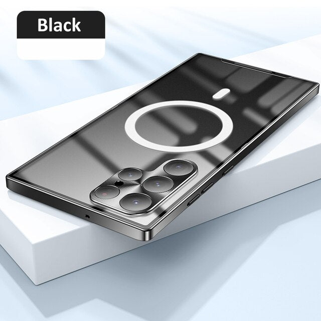 Galaxy S25 Series Luxury Ultra-Thin Magsafe Matte Metal Frame Case Mobile Case by CoverMeUp - Style 13