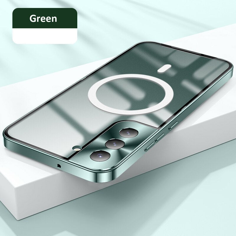 Galaxy S25 Series Luxury Ultra-Thin Magsafe Matte Metal Frame Case Mobile Case by CoverMeUp - Style 5