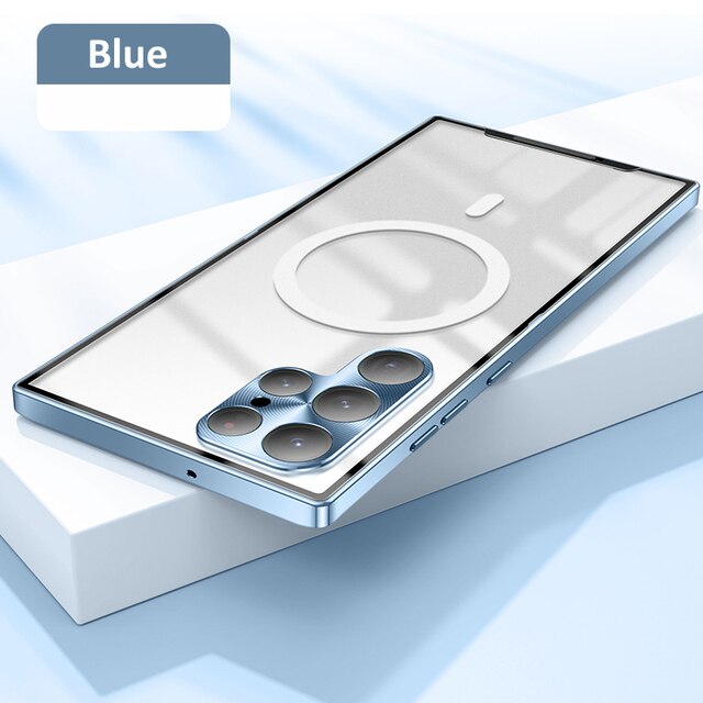 Galaxy S25 Series Luxury Ultra-Thin Magsafe Matte Metal Frame Case Mobile Case by CoverMeUp - Style 11
