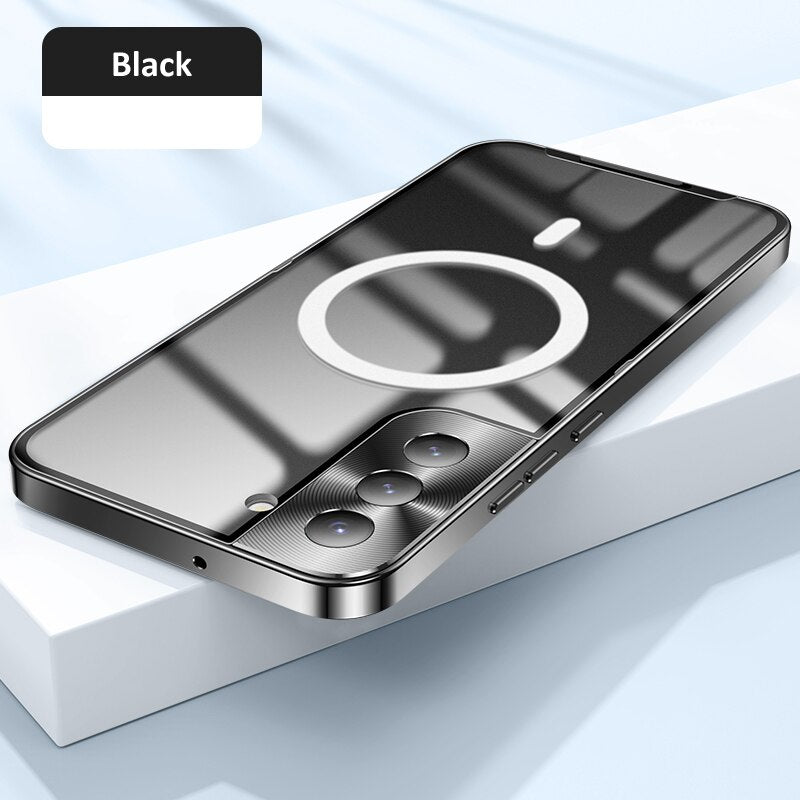 Galaxy S25 Series Luxury Ultra-Thin Magsafe Matte Metal Frame Case Mobile Case by CoverMeUp - Style 4