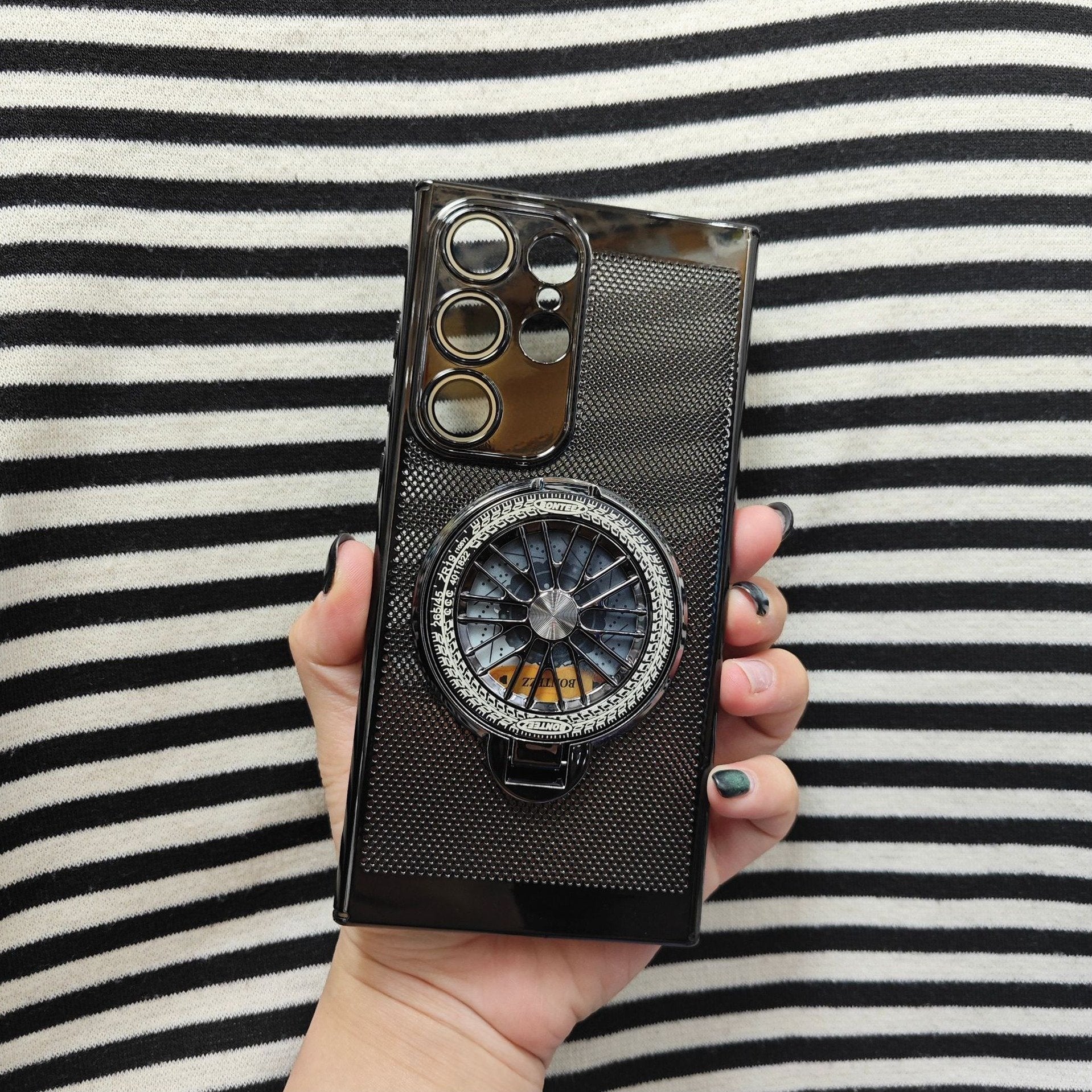 Galaxy S25 Series Brilliant Spin Rotating Wheel Stand Case Mobile Case by CoverMeUp - Style 6