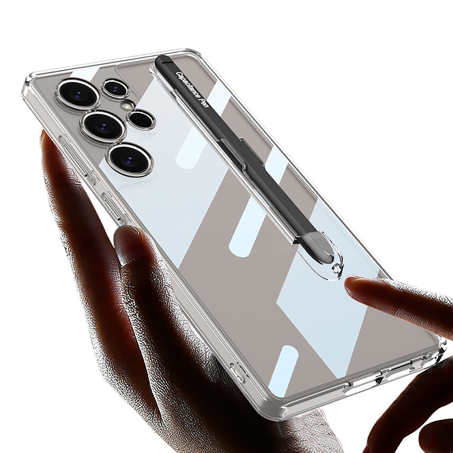 Crystal Shield High Transparency Pen Holder Case - Samsung Mobile Case by CoverMeUp - Style 9