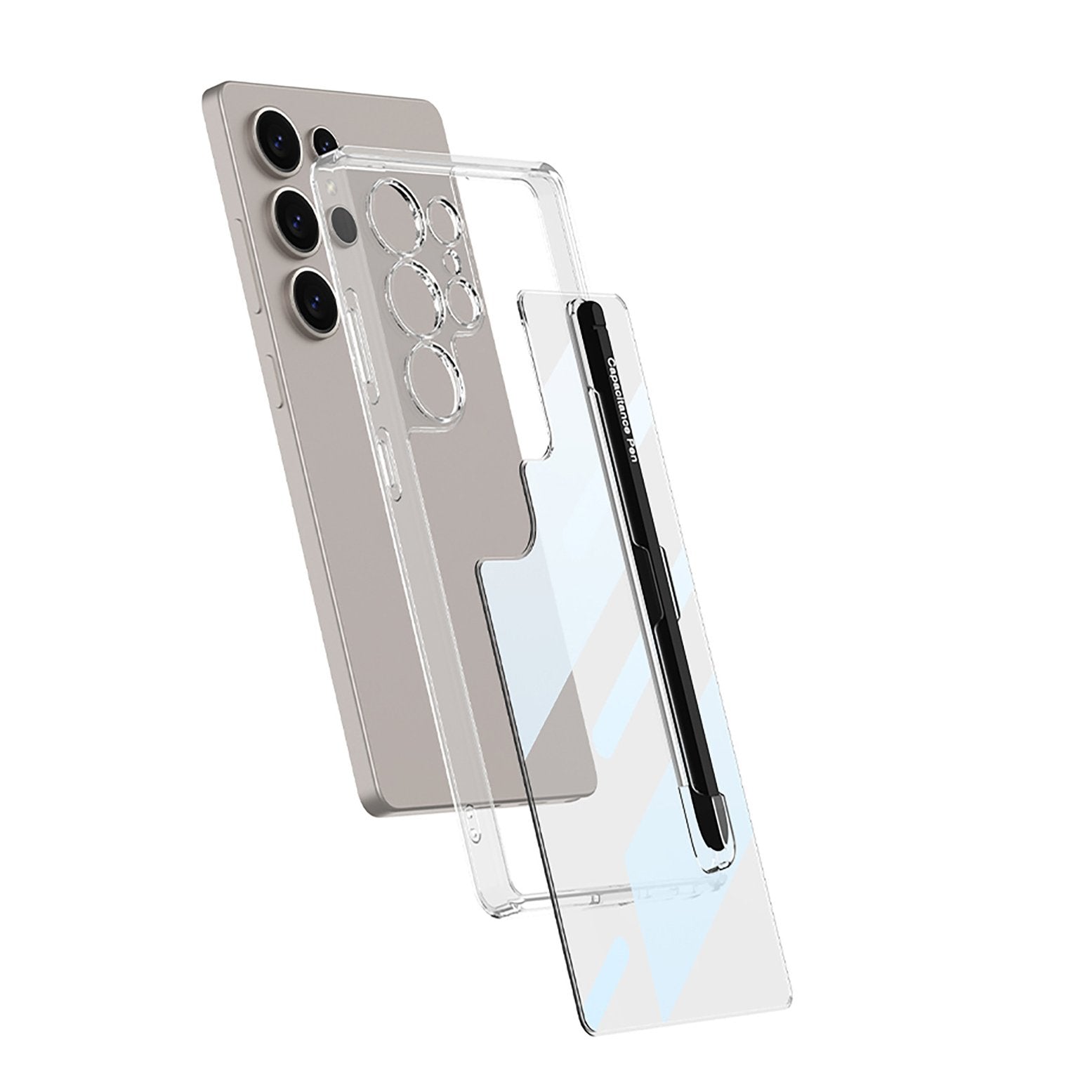Crystal Shield High Transparency Pen Holder Case - Samsung Mobile Case by CoverMeUp - Style 10