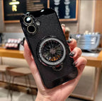 Protective Apple iPhone Back Cover - Brilliant Spin Rotating Wheel Stand Case - iPhone - Style 9