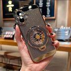 Protective Apple iPhone Back Cover - Brilliant Spin Rotating Wheel Stand Case - iPhone - Style 10