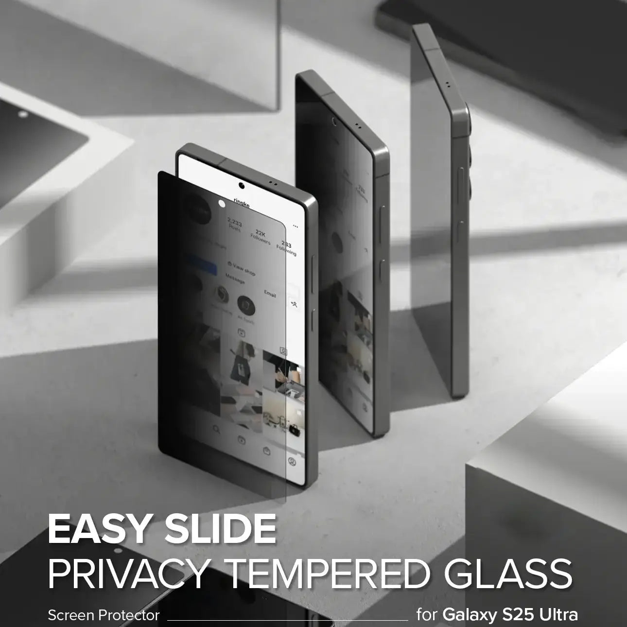Galaxy S25 Series Privacy Tempered Glass [ Anti - Spy Glass] Mobile Case by CoverMeUp - Style 12