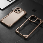 Protective Apple iPhone Back Cover - Forged Hollow Metal Guard Case - iPhone - Style 3