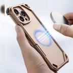 Protective Apple iPhone Back Cover - Forged Hollow Metal Guard Case - iPhone - Style 6