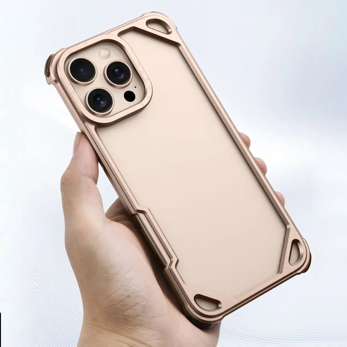 Protective Apple iPhone Back Cover - Forged Hollow Metal Guard Case - iPhone - Style 4