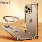 Protective Apple iPhone Back Cover - Forged Hollow Metal Guard Case - iPhone - Style 2