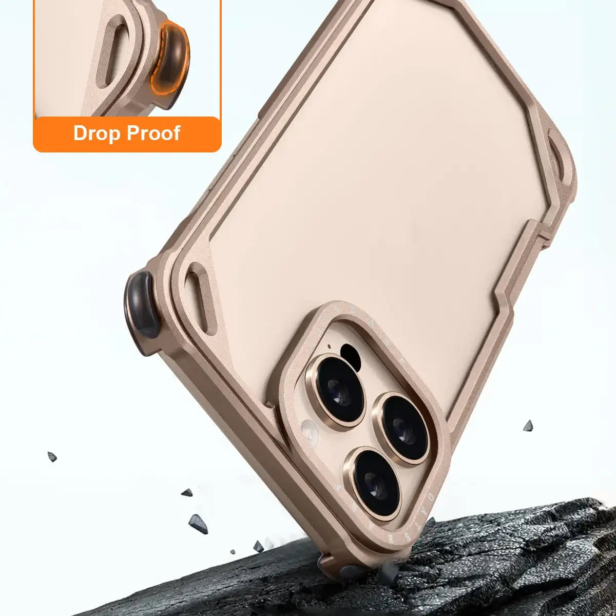 Protective Apple iPhone Back Cover - Forged Hollow Metal Guard Case - iPhone - Style 8