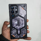 Samsung Galaxy S25 Ultra Dual Shade Monarch Pro Carbon Protective Case with MagSafe - Gray Mobile Case by CoverMeUp - Style 3