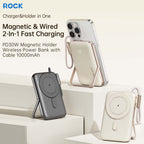 Rock Mag Grip 30W 10000 mAh Magnetic Wireless Power Bank Mobile Case by CoverMeUp - Style 2