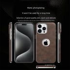 Protective Apple iPhone Back Cover - Leather Edge Logo Case - iPhone - Style 6
