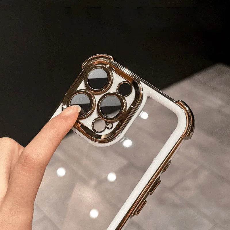Protective Apple iPhone Back Cover - High Edge Frame Clear Shield Case - iPhone - Style 6
