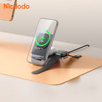 Macdodo 15W Three-In-One Foldable Magnetic Charging Station Mobile Case by CoverMeUp - Style 2