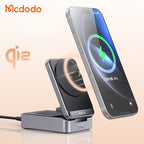 Macdodo 15W Three-In-One Foldable Magnetic Charging Station Mobile Case by CoverMeUp - Style 3