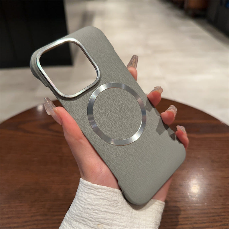 Protective Apple iPhone Back Cover - Luxury Ring MagSafe Leather Case - iPhone - Style 12