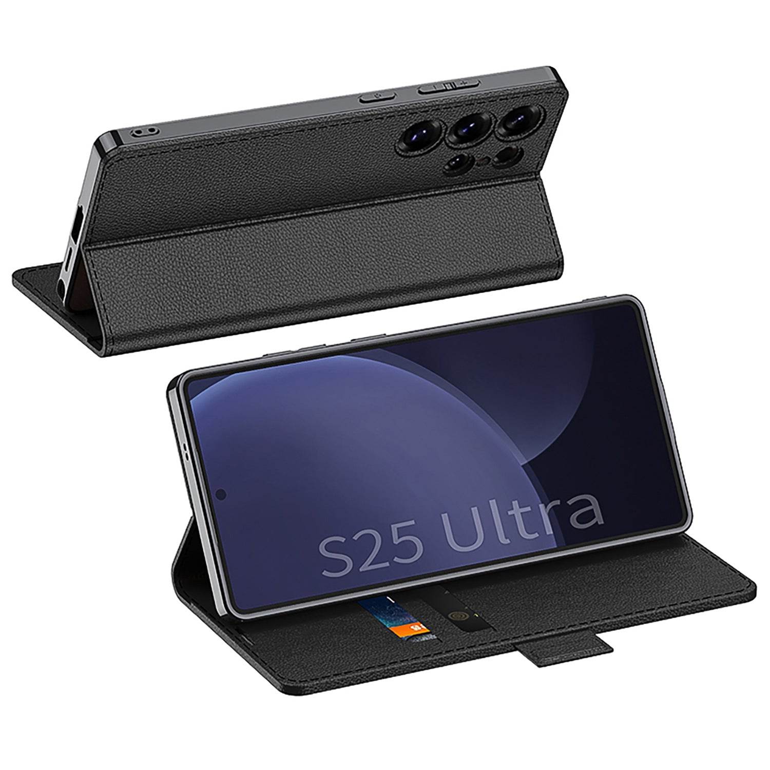 Supreme Curved Leather Flip Wallet Case - Samsung Mobile Case by CoverMeUp - Style 6