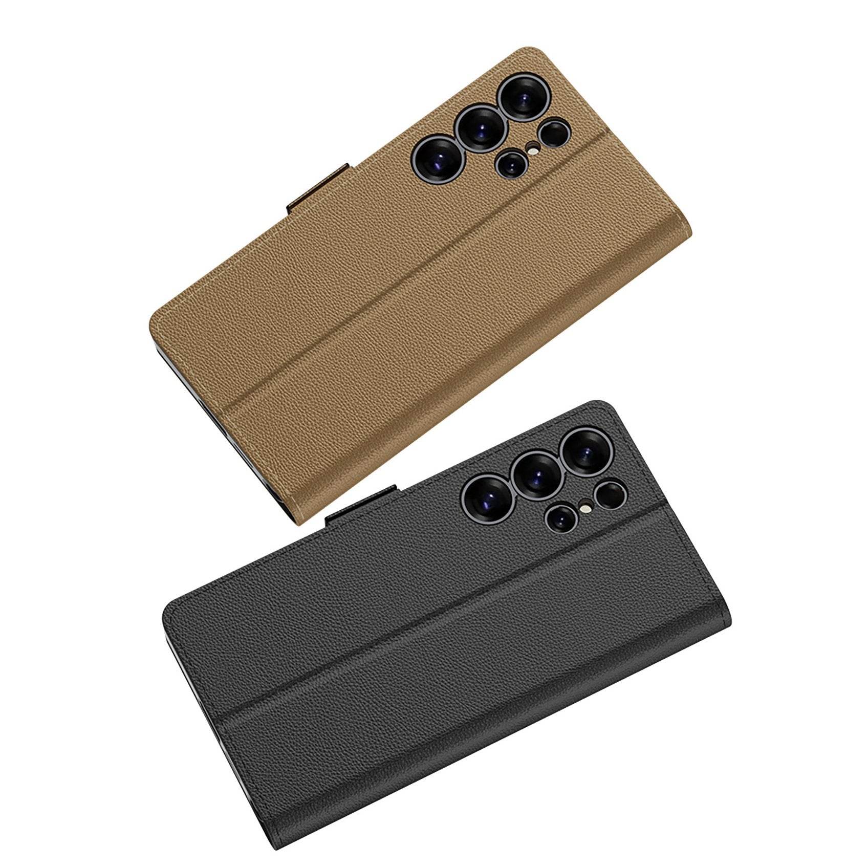 Supreme Curved Leather Flip Wallet Case - Samsung Mobile Case by CoverMeUp - Style 9