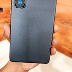 Samsung Galaxy S25 Ultra Plain Leather Back Cover Case - Black Mobile Case by CoverMeUp - Style 3