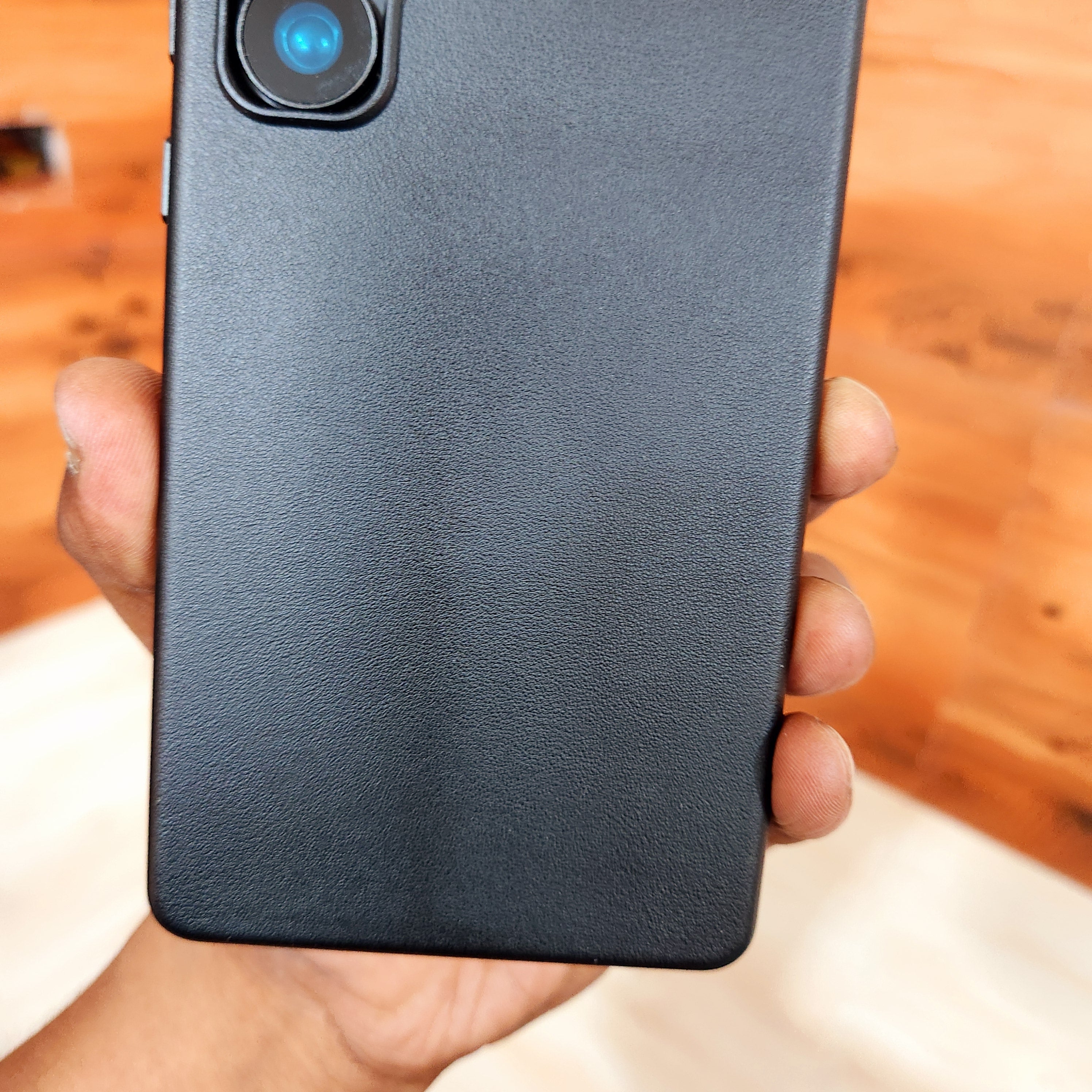 Samsung Galaxy S25 Ultra Plain Leather Back Cover Case - Black Mobile Case by CoverMeUp - Style 3