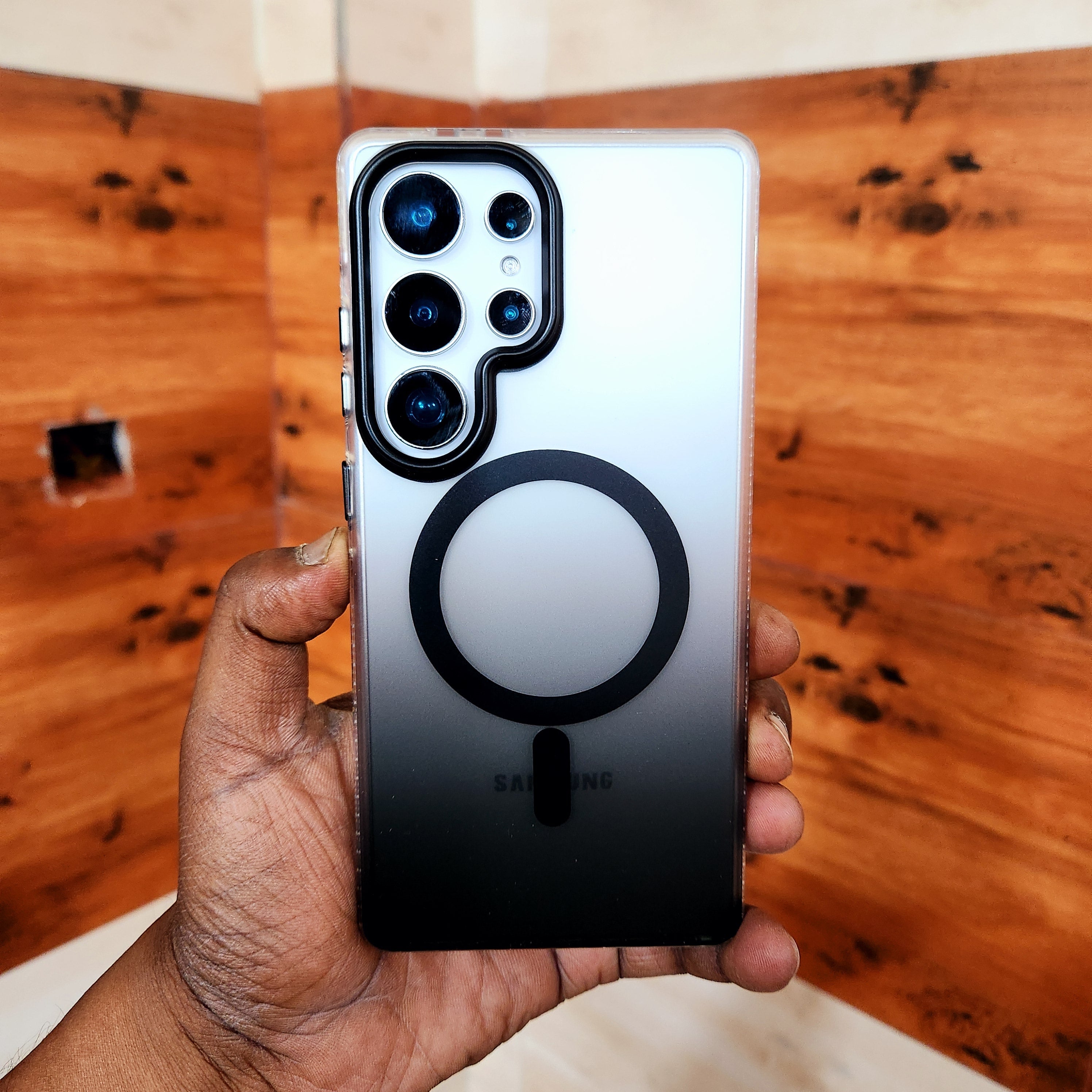 Samsung Galaxy S25 Ultra Smoke Matte Semi Tranparent Case with Magsafe - Black Mobile Case by CoverMeUp