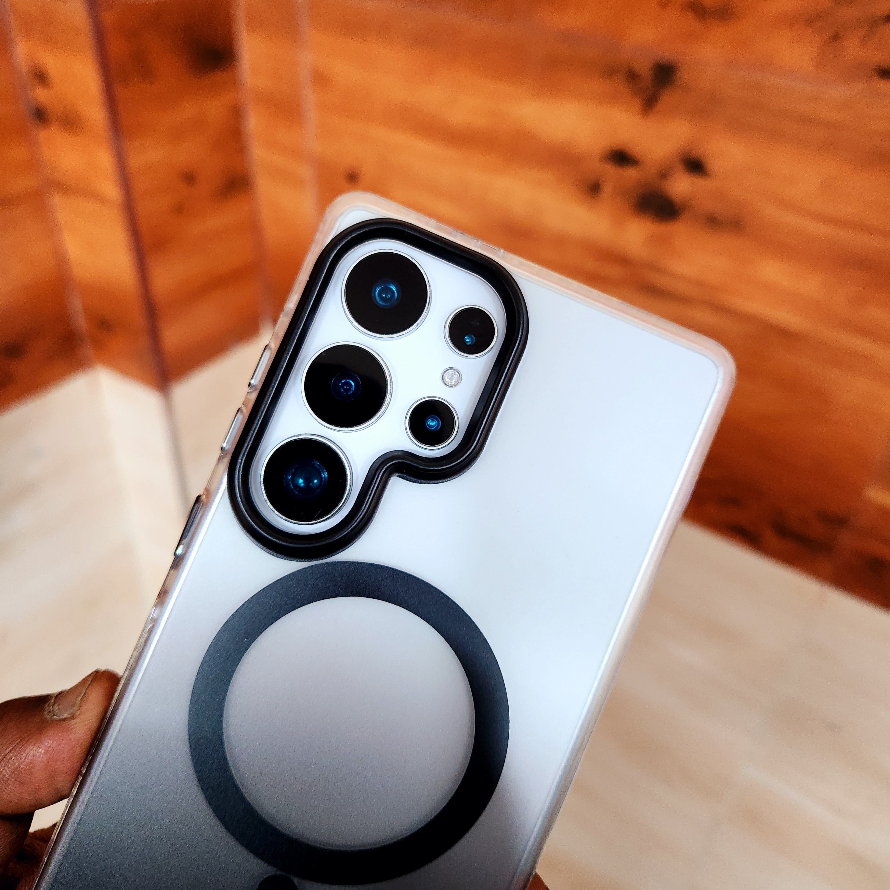 Samsung Galaxy S25 Ultra Smoke Matte Semi Tranparent Case with Magsafe - Black Mobile Case by CoverMeUp - Style 4