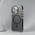 Protective Apple iPhone Back Cover - Rugged Elite Magnetic Carbon Fiber Case - iPhone - Style 2