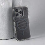Protective Apple iPhone Back Cover - Rugged Elite Magnetic Carbon Fiber Case - iPhone - Style 3