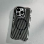 Protective Apple iPhone Back Cover - Rugged Elite Magnetic Carbon Fiber Case - iPhone - Style 4