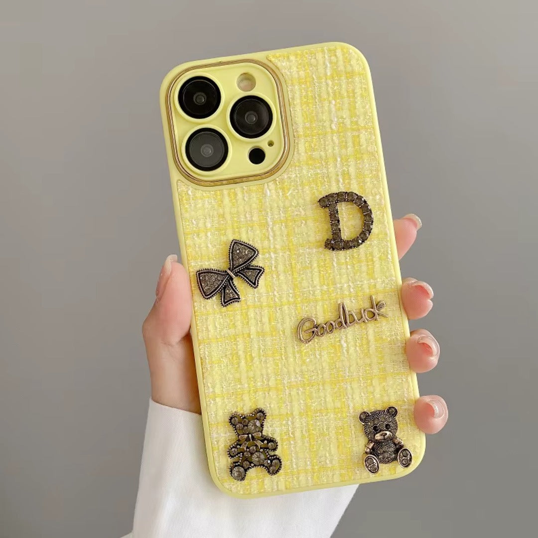 Bear Bling Cloth Texture Case