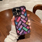 Colorful Plated Weave Pattern Case Mobile Case by CoverMeUp - Style 2