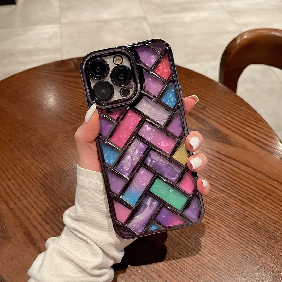 Colorful Plated Weave Pattern Case