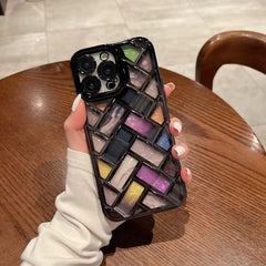 Colorful Plated Weave Pattern Case