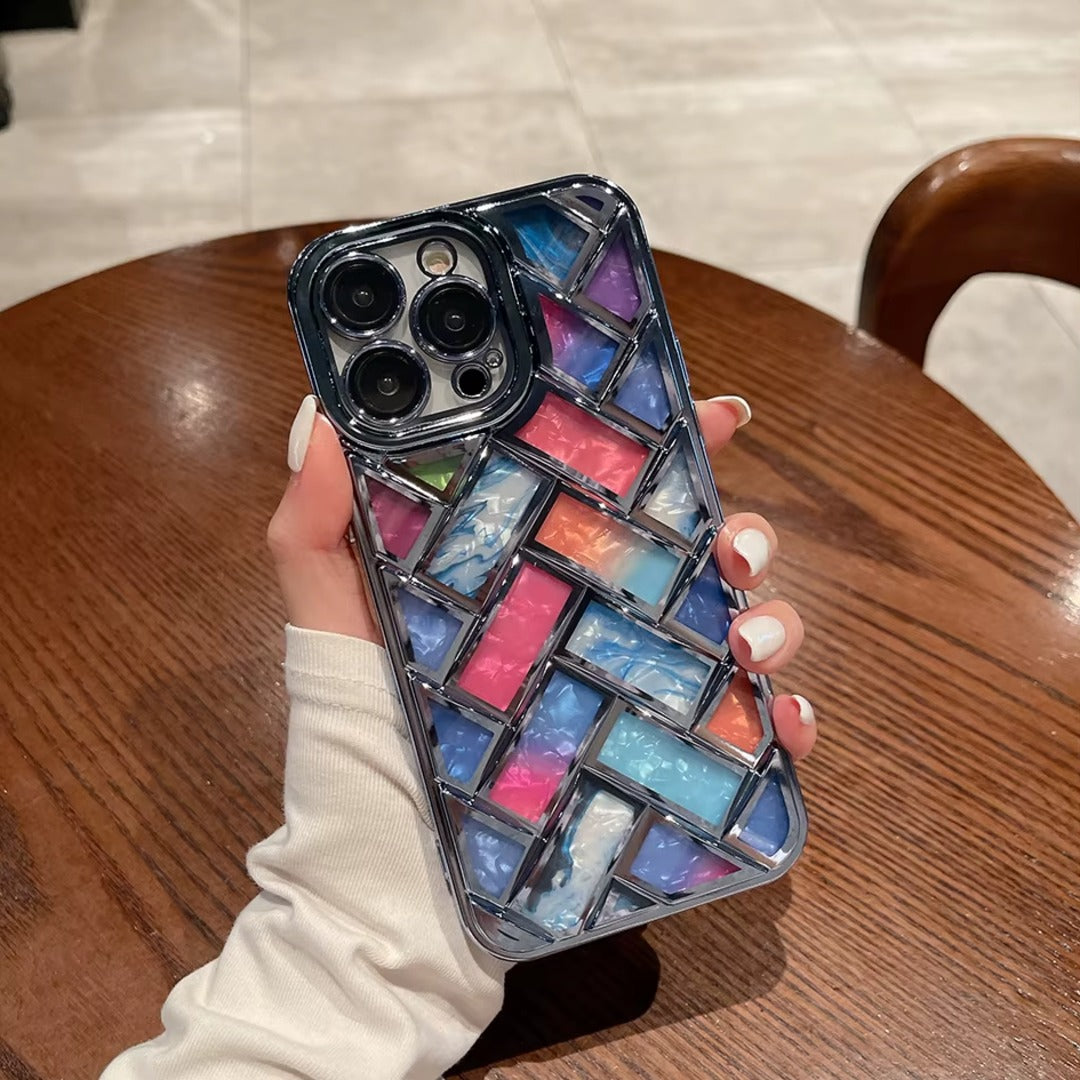 Colorful Plated Weave Pattern Case