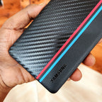 Samsung Galaxy S25 Ultra Luxury Designer Leather Carbon Case - Black Mobile Case by CoverMeUp - Style 7