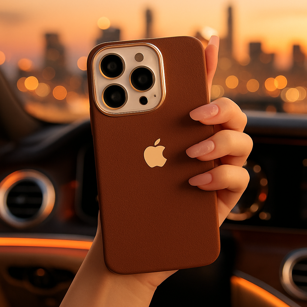 Protective Apple iPhone Back Cover - Supreme Leather Texture Defense Case - iPhone - Style 5