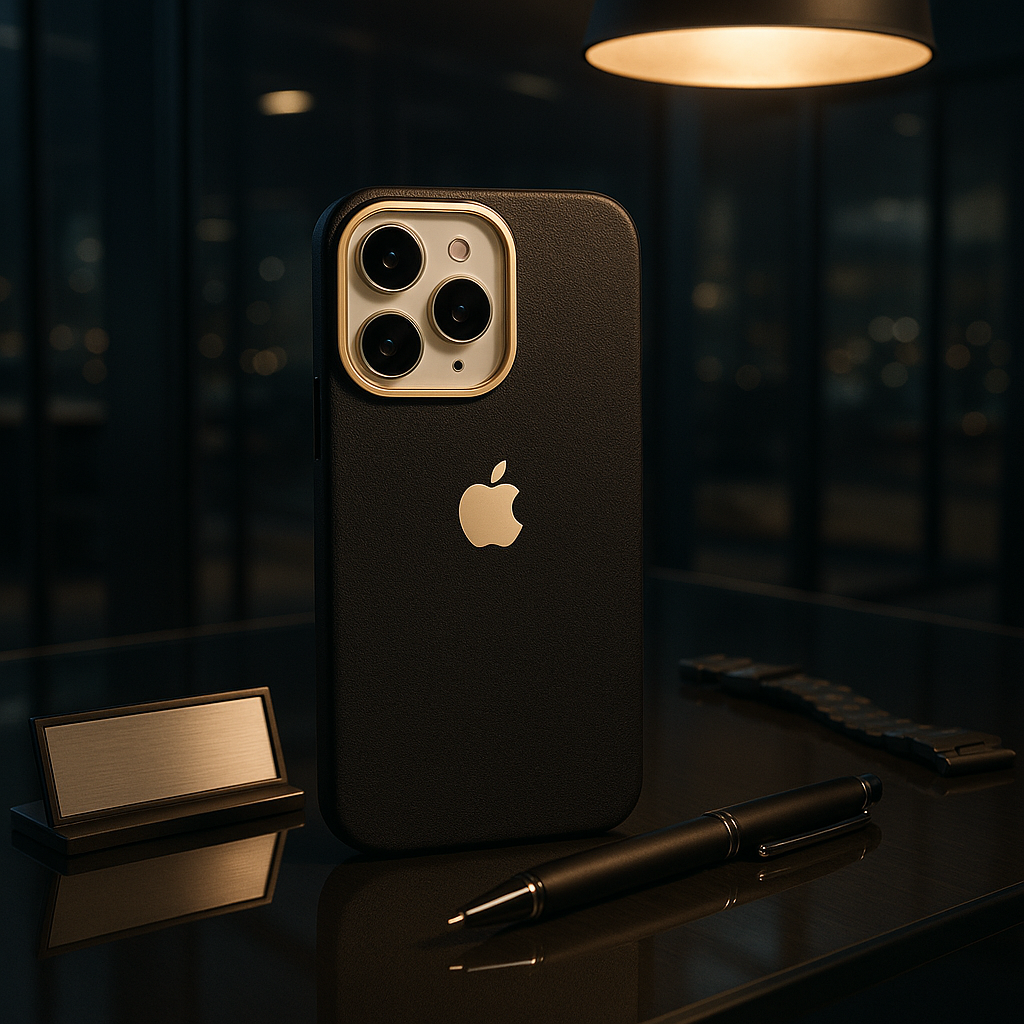 Protective Apple iPhone Back Cover - Supreme Leather Texture Defense Case - iPhone - Style 2