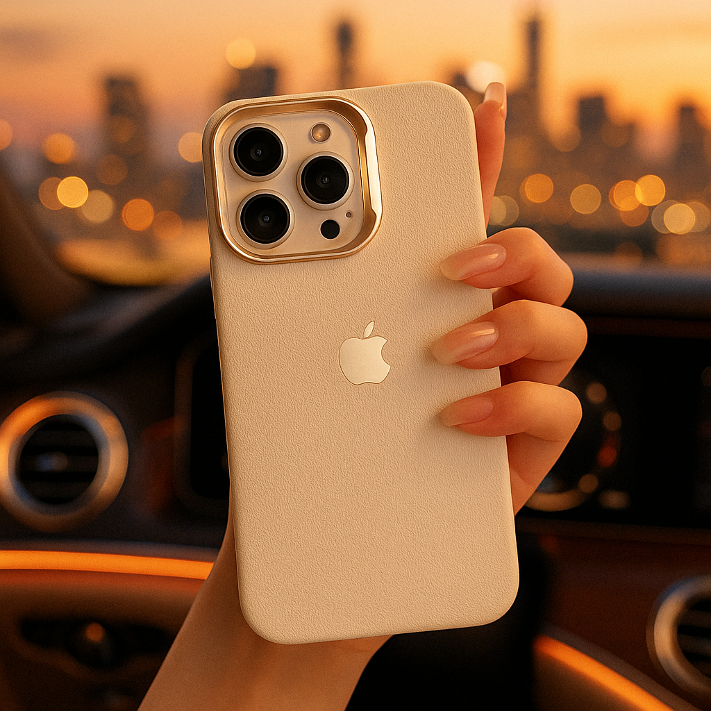 Protective Apple iPhone Back Cover - Supreme Leather Texture Defense Case - iPhone - Style 4
