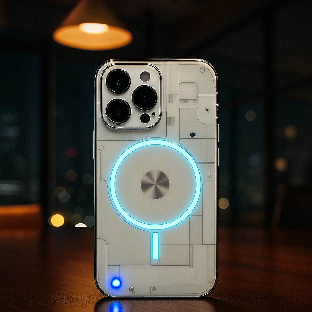 Protective Apple iPhone Back Cover - LED Glow MagSafe Case - iPhone - Style 5