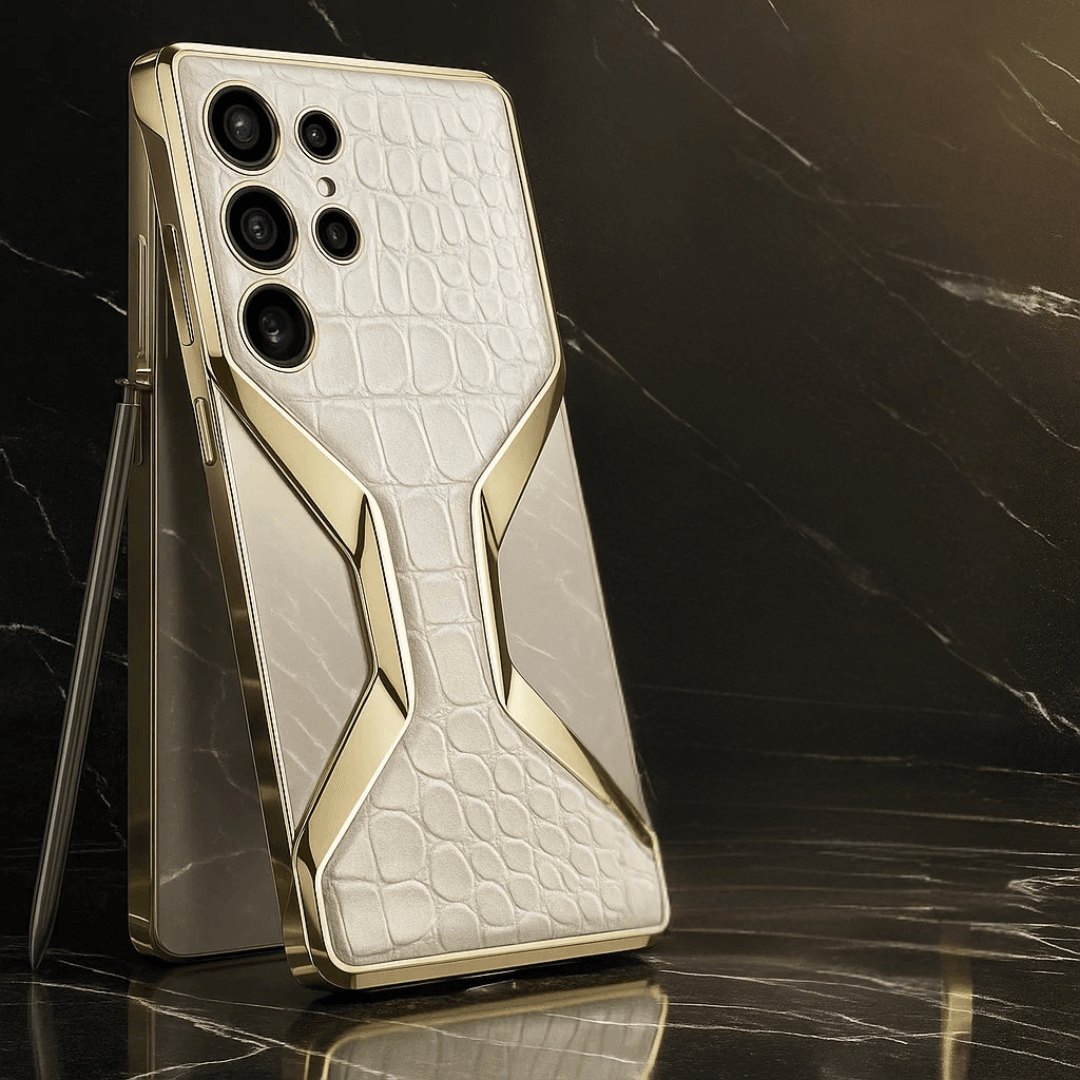 Galaxy S25 Ultra Electroplated Alligator Pattern PU Leather Case Mobile Case by CoverMeUp - Style 2