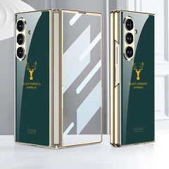 galaxy-z-fold7-electroplating-reindeer-pattern-glass-case